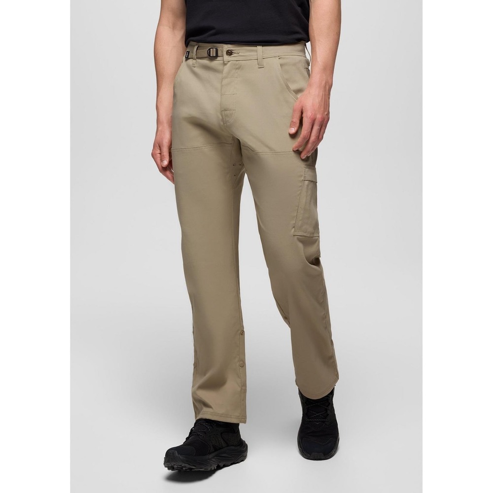 Prana Stretch Zion Relaxed Pants Khaki Convertible Outdoor Hiking Mens 36x30